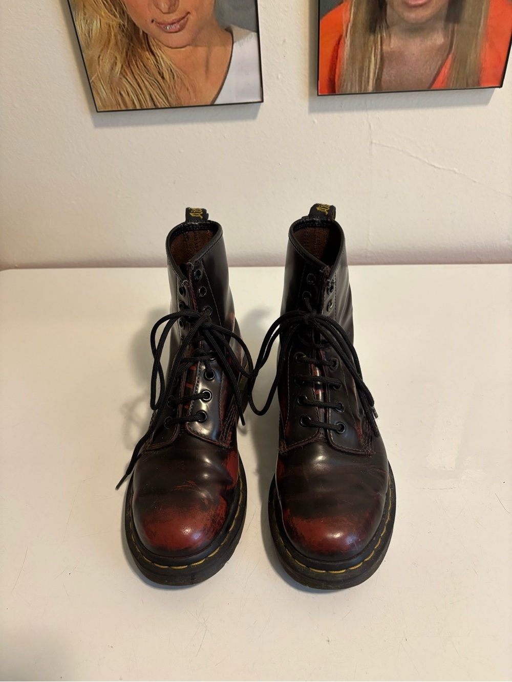90’s vintage Dr. Marten ox blood 10-eye boots